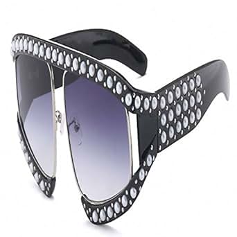 Raycoon Fashion Pearl Frame Rhinestone Sunglasses