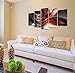 Fomarkor Art Modern Paintings KX00246 Contemporary Art Abstract Paintings Reproduction Framed Canvas Wall Art for Home Decor 5 panels Wall Decorations For Living Room Bedroom Office Paintings for wall