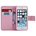 SMYTU iPhone SE Case,iPhone 5S Case Leather Wallet Phone Case [Card Holder] Magnetic Closure Stand Flip Protective Cover Case for iPhone se/5s/5 (Cat)