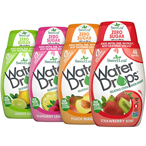 SweetLeaf Stevia Water Drops Water Enhancer Variety Pack, Sugar Free