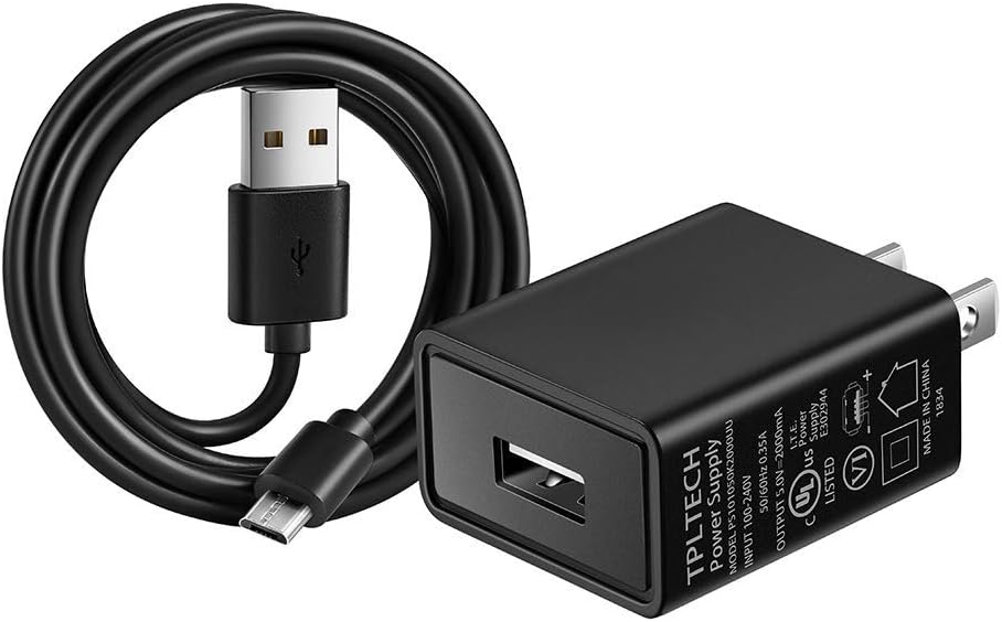 [UL Listed] Charger Adapter Wall Charger with 5ft Micro USB Cable Compatible BlackBerry Z10, Q10, Z30, DTEk50, Passport, Classic, Tour 9630, Torch 9810, Curve 3G 9330