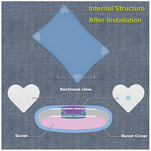 HX AURIZE 16 Pcs/Lightweight Duvet Cover Snaps Fasteners Comforter