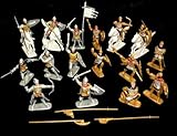 NewBrand Bmc233a Russian Knights 16 Figures in 16 Poses W/4 Horses (Painted) (60mm) Toy Soldiers War Combat Toy Model Plastic Military