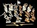 NewBrand Bmc233a Russian Knights 16 Figures in 16 Poses W/4 Horses (Painted) (60mm) Toy Soldiers War Combat Toy Model Plastic Military