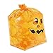 Juvale Pack of 6 Halloween Trash Bags, Small and Medium Sized Pumpkin Leaf Bags - The Perfect Fall Lawn Outdoor Decoration, Orange
