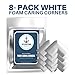 Foam Corner Protectors | 8-Pack Foam Caring Corner Guards by The Hamptons Baby | Safety Furniture Bumpers | Long Lasting, Pre-Applied Adhesive | Sharp Corner Cushions (White)