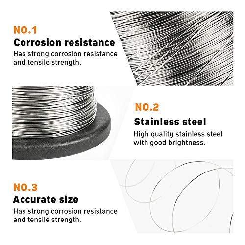 Ochoos Stainless Steel Wire 0.4mm Jewelry Accessory Beading DIY100 Meter