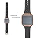 bayite Leather Bands with Frame for Fitbit Blaze Genuine Leather Straps Replacement for Fitbit Blaze Smart Fitness Watch Women Men Black