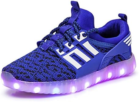 LED Light Up Shoes Flashing Sneakers Boys & Girls & Kids & Toddlers for Christmas Halloween Gift(Blue 11.5 M US Little Kid)