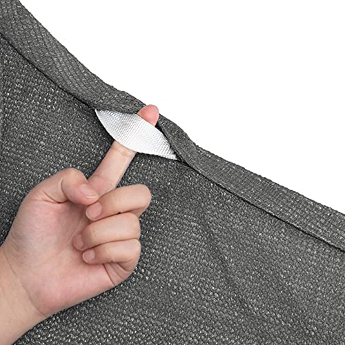 LARMNEE Sonnensegel Sonnenschutz aus HDPE, 3 x 5 m, Rechteck, mit Befestigungsseilen, reißfestem, Windabweisend, Atmungsaktiv, UV-Schutz, für Garten, Balkon, Rauchgrau EGY35SH02 – Bild 5