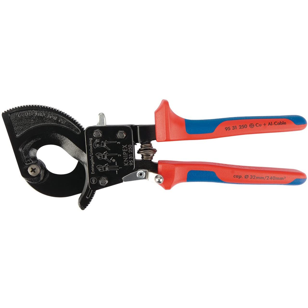 Knipex 18555 Ratchet Action Cable Cutter 250 mm