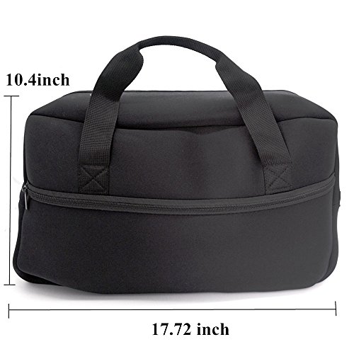 Orchidtent Portable Travel Storage Carrying Case Cover Skin Pouch Bags for Bose SoundTouch 30 Series III Wireless Music System with Handle Straps and Adapter Power Pocke(Black)