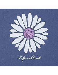 Life is Good - Camiseta de manga larga con cuello en V para mujer