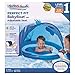 SwimSchool Blue Fun Fish Fabric Baby Pool Float, Splash and Play Activity Center, Dual Air Pillow Chambers with Retractable Canopy and Safety Seat, Baby Float, UPF 50, 6 To 24 Months, Blue