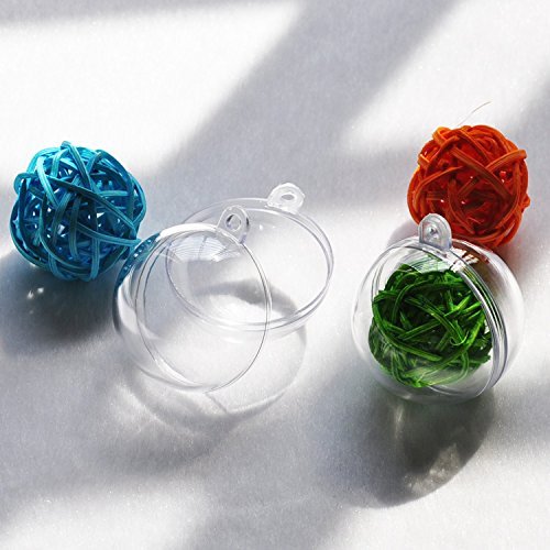 Joinwin Pack of 12 Clear DIY Fillable Plastic Ball Craft Ornaments 50 Mm JIW058 Pricepulse