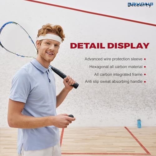 DAYONG Squash Racket, Lightweight Aluminium Alloy Squash Racquet, Adult Shock-absorbing Squash Racket with Carry Bag for Beginners, Squash Training.