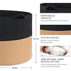 MXMHOME XXL Woven Rope Basket With