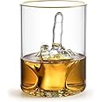 RUGLUSH Middle Finger Funny Whiskey Glass – Premium Up Yours Funny Glass for Whiskey, Liquor – Luxurious Gold Rim – Home Bar Accessories Ideal for Man Cave, Fun Gag Gift Patent-Pending