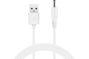 AZJCKEW 5FT USB Charger Cable Compatible with Bitvae Electric Toothbrush D2 S2 R2 R1 and C2 C5 C6 Water Flosser, Charging Cord for USB Power, White Replacement Charger Line, Travel-Friendly Design