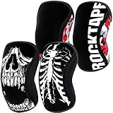 RockTape Knee Sleeves, 2-Pack, Competition Grade, 5mm or 7mm Thickness, Compression Neoprene, Extra Long for VMO Support
