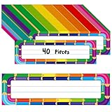 40PCS Desk Nameplates, Double Sided PET Film Desk