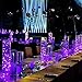 Aluvee Outlets Solar Copper Wire String Light, 50ft 150LED Waterproof Outdoor Garden Decoration Copper Wire Lighting Christmas Lamp Wedding Party Tree Xmas Decoration Tree Xmas (Purple)