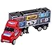 JOYIN Transport Car Carrier Toy Truck Includes 12 Die-cast Toy Cars, 10 Accessories; Truck Carrier Fits 12 Toy Car Slots, Great Car Toys for Kids Present