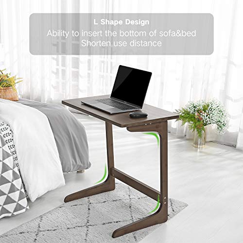 Sofa-Table-TV-Tray-NNEWVANTE-Couch-Sofa-End-Table-Laptop-Desk-Bamboo-Coffee-Table-Side-Table-Snack-Tray-for-Eating-Writing-Reading-Living-Room-Modern-Furniture-Home-Decor-Office-Walnut