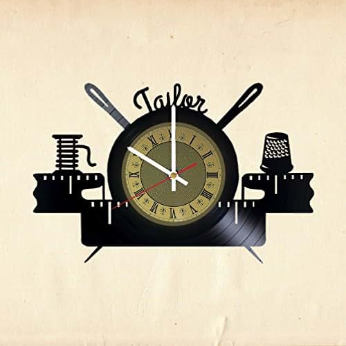 Amazon.com: Sewing Salon Art Decor Vinyl Record Wall Clock