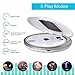 Portable CD Player, Small CD Player for Car, USB Cable Anti-Skip Protection Shockproof Music Player, Personal Walkman Player with Stereo Headphones (White)