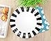 Disposable Plates - 80-Count Paper Plates, Party Supplies for Appetizer, Lunch, Dinner, and Dessert, Black and White Striped Design, 9 Inches in Diameter