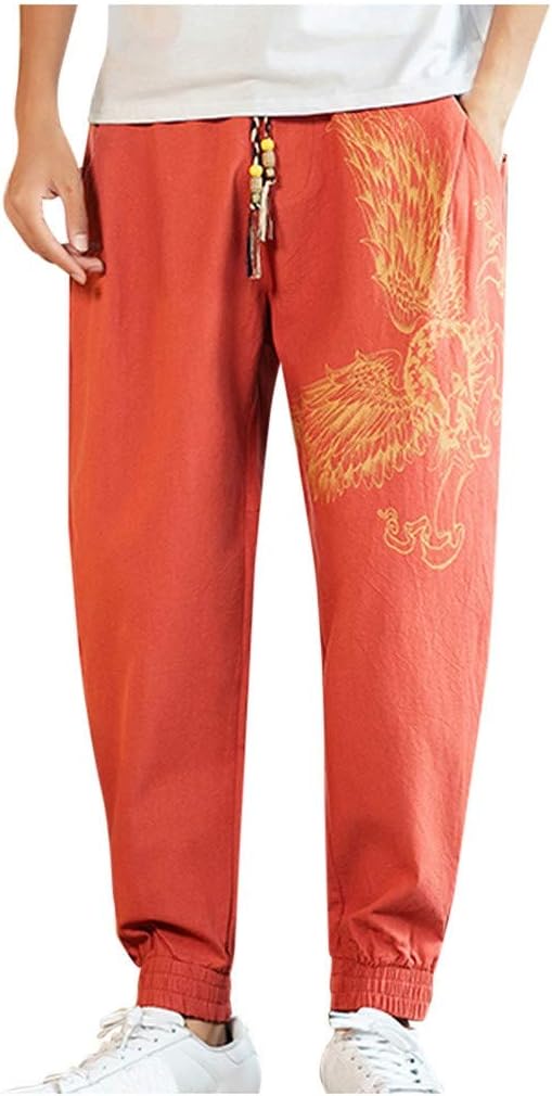 Men's Casual Jogger Sweatpants Plus Size Loose Printing Outdoors Sports Haren Trousers Pants Training Pants