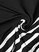 Allegra K Ladies Tie-bow Neck Striped Long Sleeve Splicing Autumn Shirt,Black,M