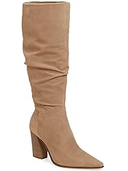 PiePieBuy Womens Faux Suede Knee High Boots Pointed