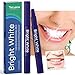 Teeth Whitening Pen (2 Pack), Safe 35% Carbamide Peroxide Gel, 20+ Uses, Effective, Painless, No Sensitivity, Travel-Friendly, Easy to Use, Beautiful White Smile, Natural Mint Flavor