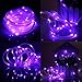 DINOWIN Solar Rope Lights, 39ft/12M 100LED Waterproof Copper Tube Wire String Lights for Garden,Yard, Path, Fence, Stairs, Backyard, Patio Decorative (Purple)