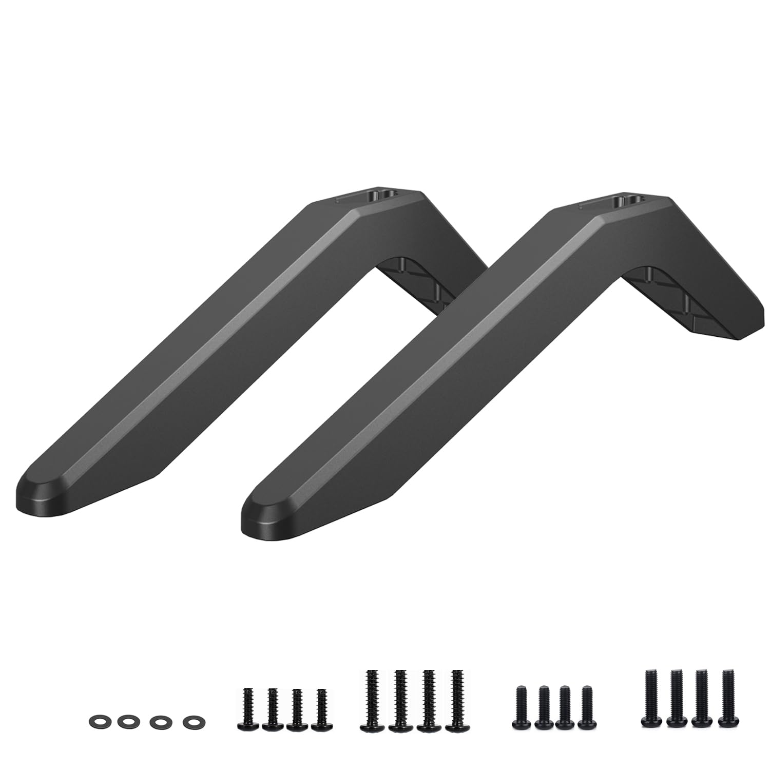 Photo 1 of UineHiot TV Stand Base Replacement, TV Stand Legs, Small Black TV Riser, Portable TV Stand Mount for Bedroom Living Room Corner, Compatible with Samsung Vizio LG Sony, Holes Distance 1.18 inch