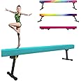 Sealoha 6ft Ultrasimple Adjustable&Foldable Balance Beam,High-Low Floor Beam Suede Gymnastics Equipment,No Tool Require, Gymnastics Beam for Training&Professional HomeTraining