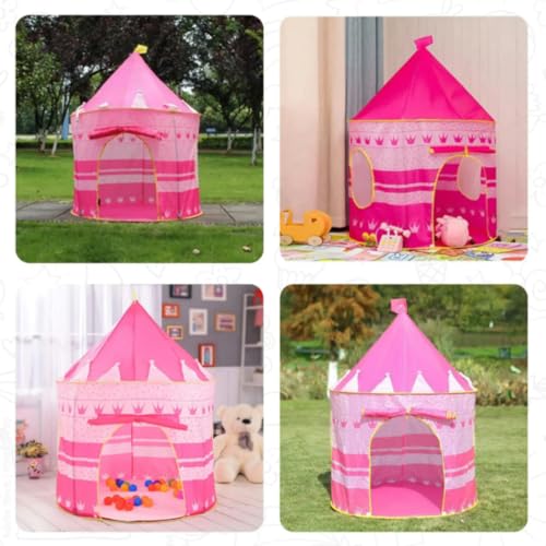 Barraca Infantil Cabana Infantil Menina E Menino Tenda Cabaninha Dobravel Castelo Das Princesas E Príncipes [ K-SELL IMPORTS ] (Rosa)
