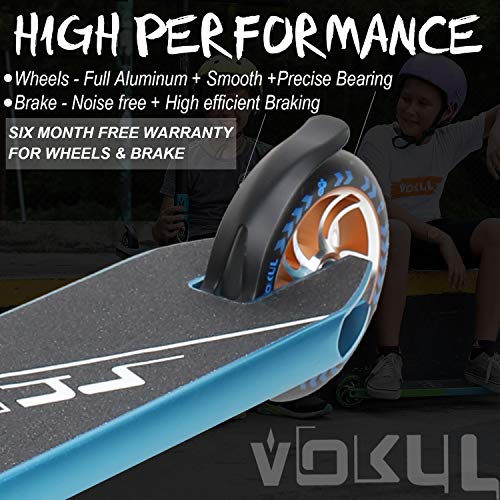 VOKUL Pro Scooters - Stunt Scooter - Intermediate and Advanced Trick Scooters for Kids 8 Years and Up, Teens and Adults - Durable, Smooth, Freestyle Kick Scooter for Boys and Girls
