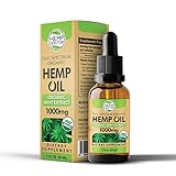 #1 USDA Organic Full Spectrum Hemp Oil Extract with Organic Mint :: 1000 mg :: Pain Relief, Anti-Inflammatory, Anti-Anxiety, Sleep Aid :: Non-GMO :: 1 Month Supply