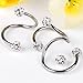 Top Plaza 2x/10x 16G Czech Crystal Eyebrow Cartilage Ear Studs/Ear Rings, S-Type (2)