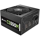 Corsair CS Series, CS550M, 550 Watt (550W), Semi Modular Power Supply, 80+ Gold Certified