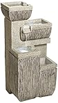 Alamere Square 31 3/4"H Tiered Outdoor LED Floor Fountain