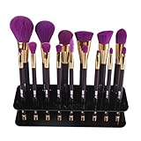 OVERMAL 15 Cosmetic Shelf Tool,Hole Square Makeup Brush Holder Drying Rack Organizer
