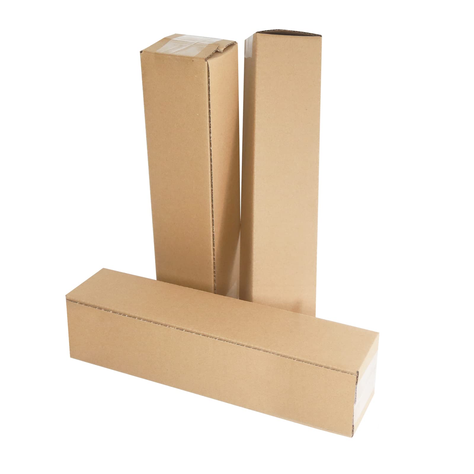 PACK4YA 330×75×75mm Long Corrugated Cardboard Boxes Royal Mail Small Parcel Postal Boxes for Posting Brown Mailing Postage Shipping Box for Small Business, Storing or Gift (10 Pieces)