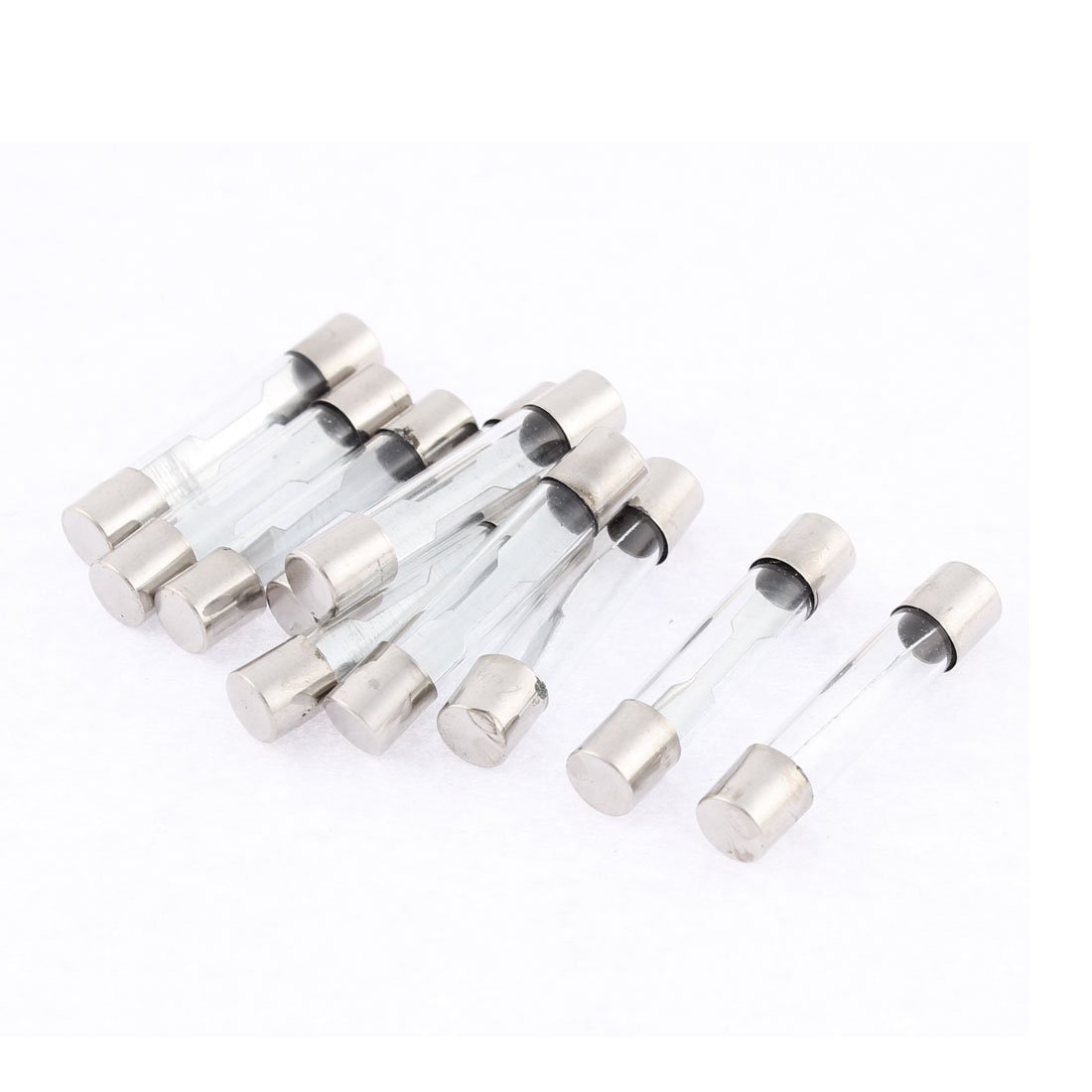sourcingmap 32V 20A Clear Glass Tube Fuses 6mm x 30mm 10 Pcs