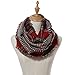 Lucky Leaf Women Winter Checked Pattern Cashmere Feel Warm Plaid Infinity Scarf