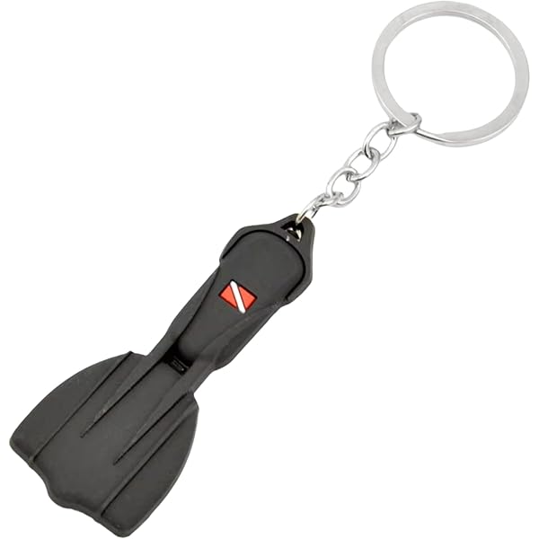 Diving Theme Keychain | Mini Air Cylinder Key Ring Gift For Divers - Silver