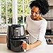 Ninja 1550-Watt Programmable Base for Air Frying, Roasting Reheating & Dehydrating with, 4-Quart Ceramic Coated Basket (AF100), Black/Gray (Renewed)